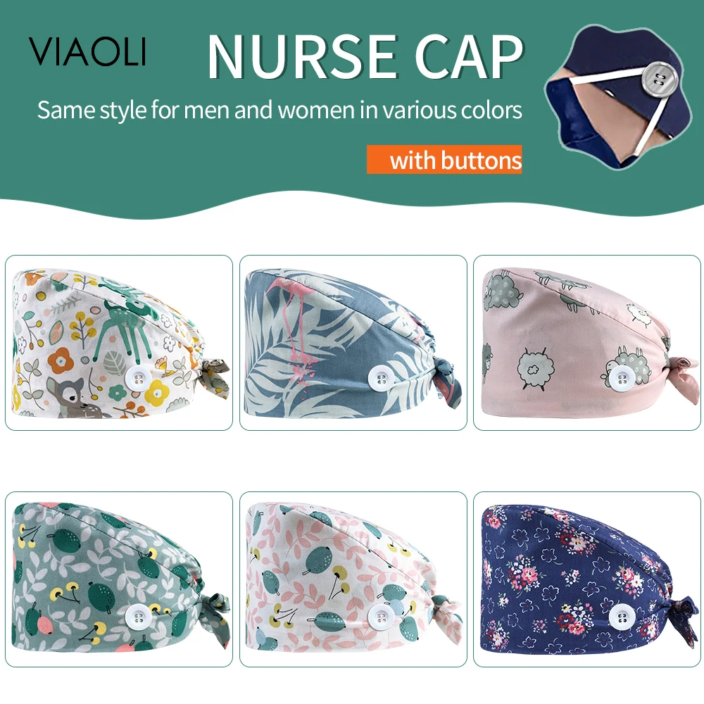 Cotton Nurse Scrubs Hats Animal Printed Surgery Caps with Sweatband Cartoon Comfortable Nursing Hats Dentist Medical Accessories
Cotton Nurse Scrubs Hats Animal Printed Surgery Caps with Sweatband Cartoon Comfortable Nursing Hats Dentist Medical Accessories