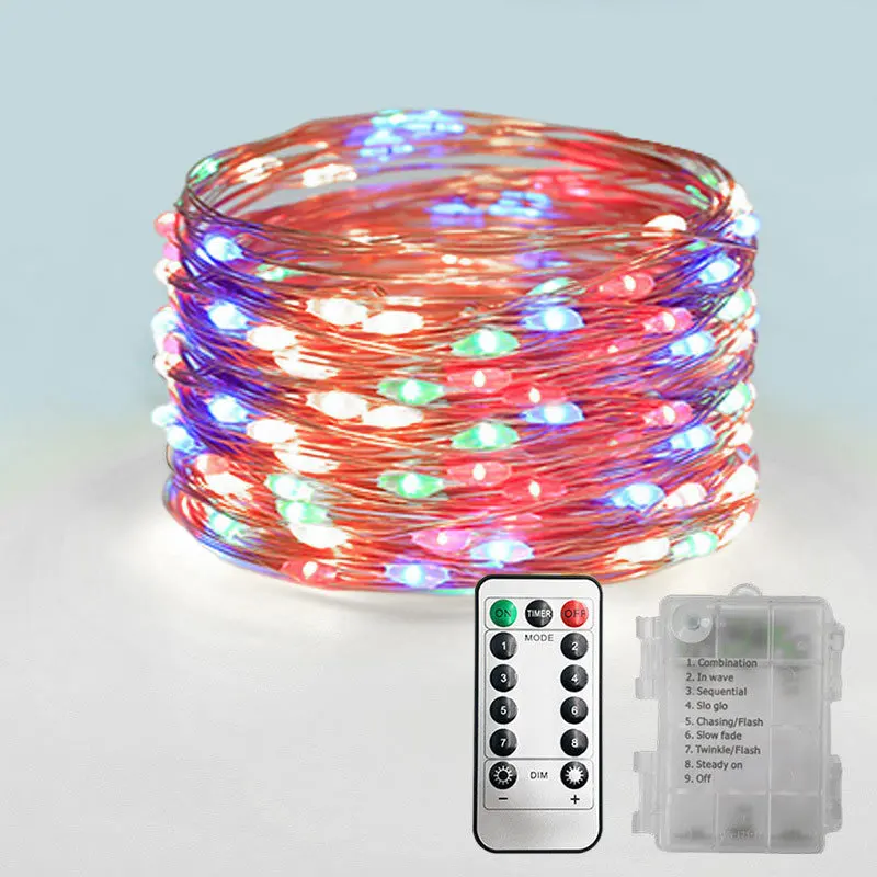 Holiday Lighting Remote Control Christmas String Copper Wire Lamp Battery Operated Garland LED Fairy Lamp Wedding Party Decor
Holiday Lighting Remote Control Christmas String Copper Wire Lamp Battery Operated Garland LED Fairy Lamp Wedding Party Decor