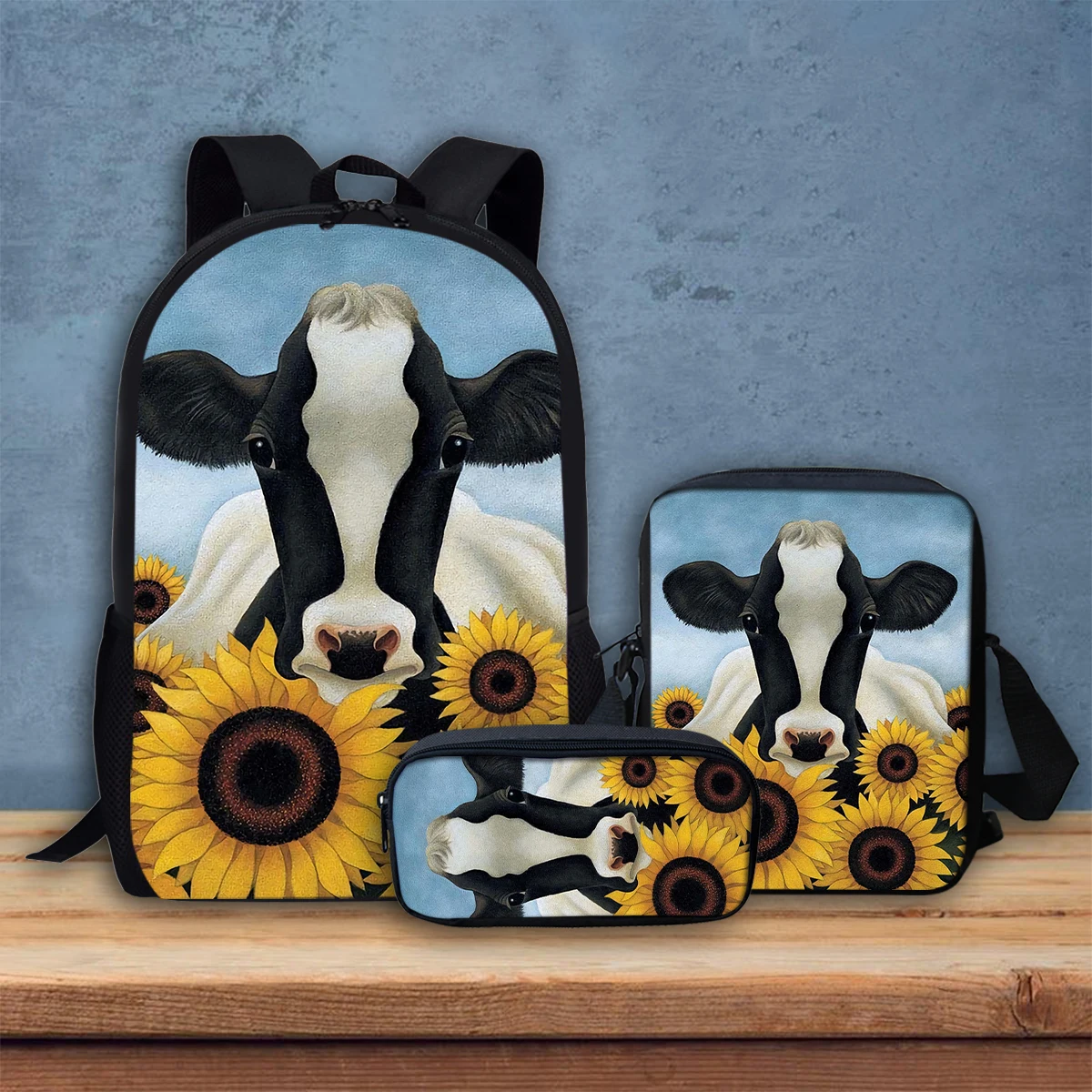 Flowers Cows Portable Crossbody Fashion Animal Pattern Stationery Boxes New Trend Teens Durable 17 Inch Backpack 3Pcs/Set Gifts
Flowers Cows Portable Crossbody Fashion Animal Pattern Stationery Boxes New Trend Teens Durable 17 Inch Backpack 3Pcs/Set Gifts