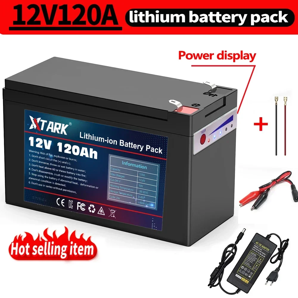 NEW Sprayers 12V 120Ah Built-In High Current 30A BMS 18650 Lithium Battery Pack For Electric Vehicle Batterie 12.6V Charger
NEW Sprayers 12V 120Ah Built-In High Current 30A BMS 18650 Lithium Battery Pack For Electric Vehicle Batterie 12.6V Charger