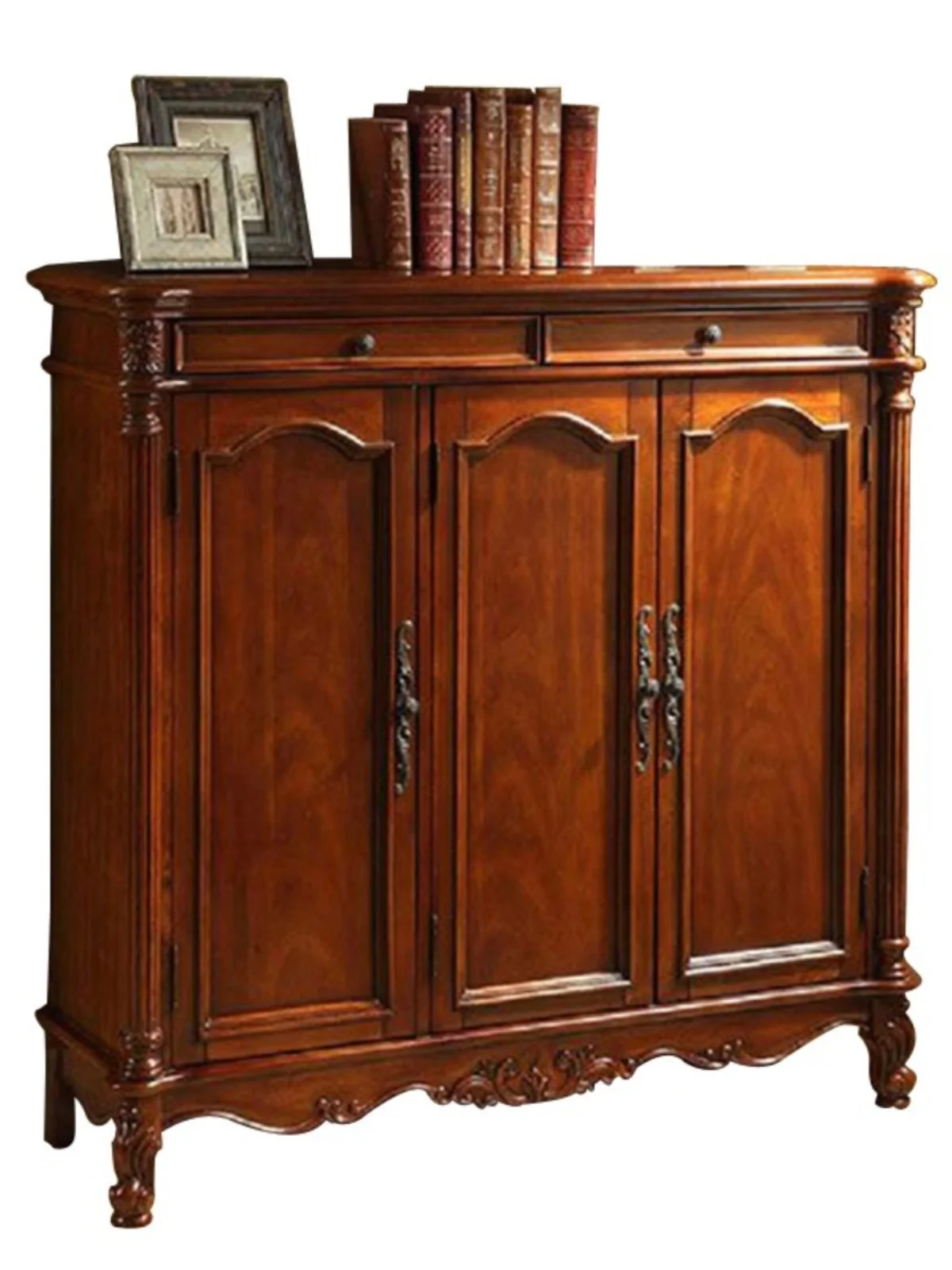 American-Style Carved Solid Wood Shoe Cabinet Modern Minimalist Living Room Locker European-Style Home Entrance Entrance Cabinet 
American-Style Carved Solid Wood Shoe Cabinet Modern Minimalist Living Room Locker European-Style Home Entrance Entrance Cabinet