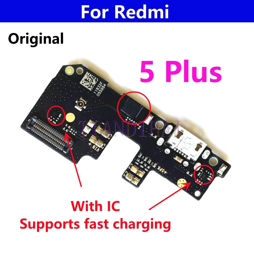 

100% оригинальный новый для Xiaomi RedMi 5 Plus USB-порт для зарядки гибкий кабель док-станция Соединительная плата запасные части