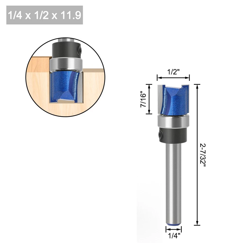 Flush Trim Router Bit Tools 1/4inch Shank Acrylic Blue Carbide Hardwood Industrial Pattern Router Bits Durable
Flush Trim Router Bit Tools 1/4inch Shank Acrylic Blue Carbide Hardwood Industrial Pattern Router Bits Durable