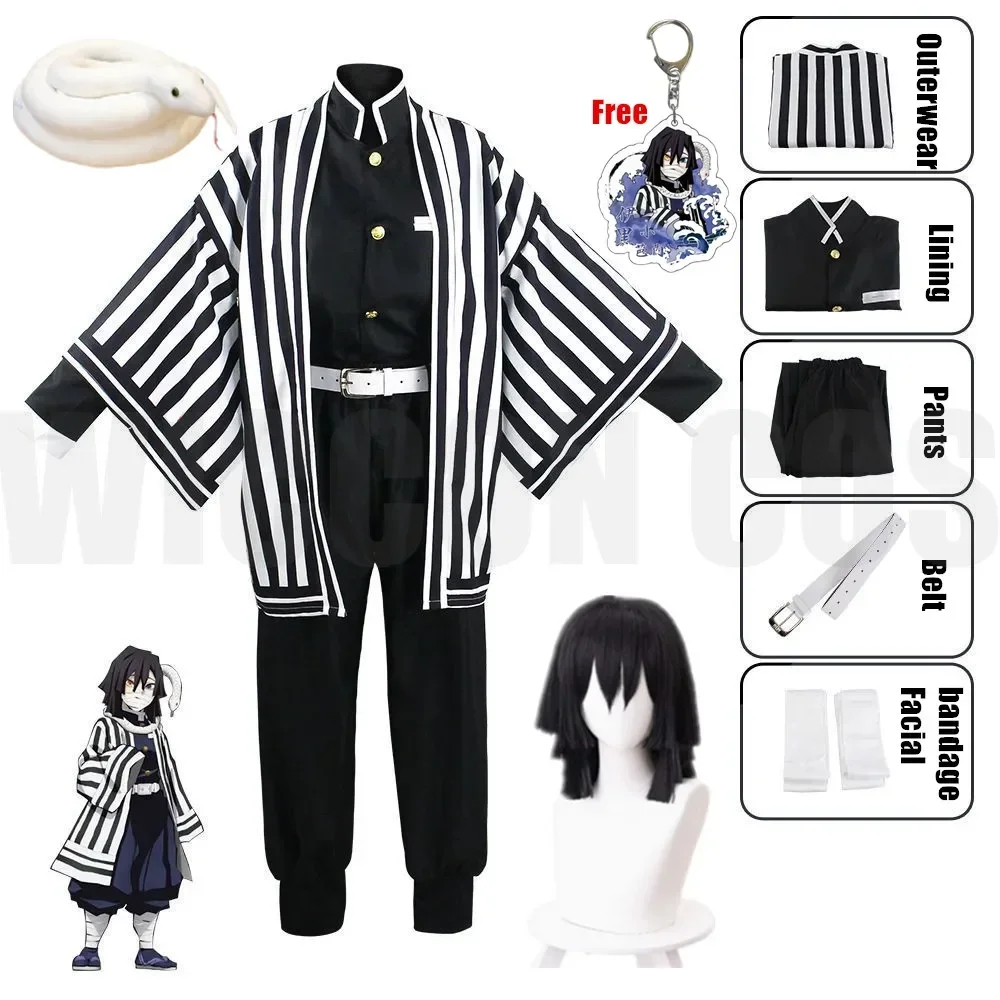 Anime Demon Slayer Kimetsu No Yaiba Iguro Obanai Haori Kimono Cosplay Costume Wig White Snake Props Halloween Adult Kids Costume
Anime Demon Slayer Kimetsu No Yaiba Iguro Obanai Haori Kimono Cosplay Costume Wig White Snake Props Halloween Adult Kids Costume