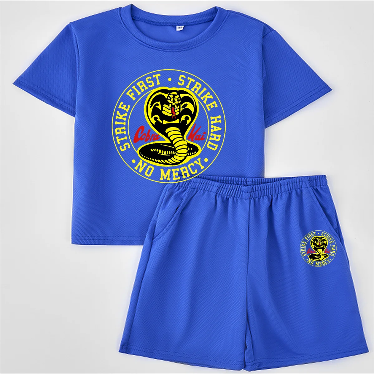Cobra Print Summer T-shirt Mesh quick drying Children Round Neck T-shirt+Shorts set Boys Girls age 3-12 Casual Short Sleeve
Cobra Print Summer T-shirt Mesh quick drying Children Round Neck T-shirt+Shorts set Boys Girls age 3-12 Casual Short Sleeve