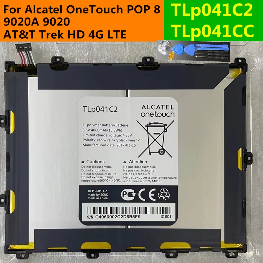 

TLp041C2 TLp041CC 4060 мАч новый оригинальный аккумулятор для планшета для Alcatel OneTouch POP 8 P320A POP8 9020A 9020 AT&T Trek HD 4G LTE