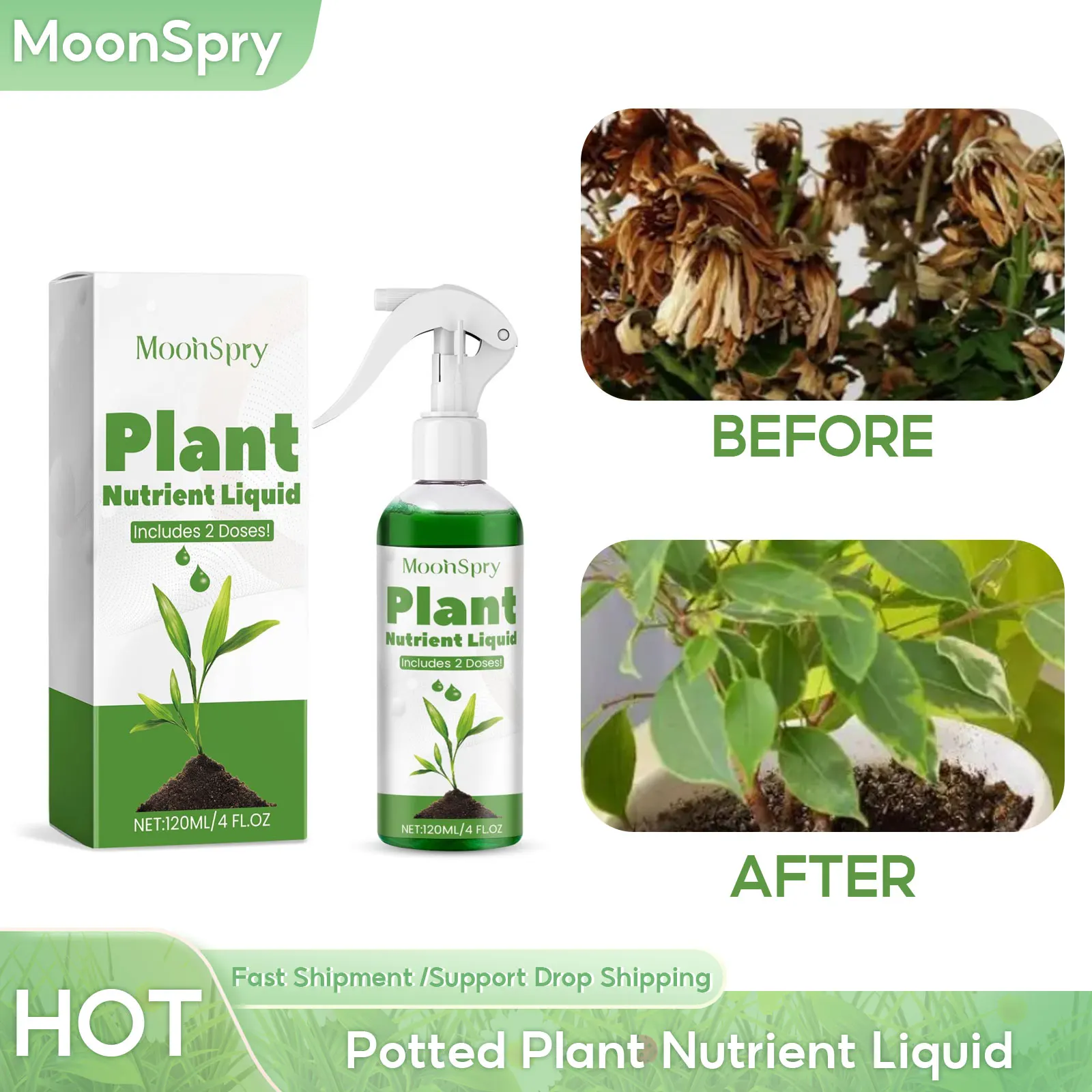 Potted Plant Nutrient Liquid Organic Plant Growth Booster Flowers Food Growing Green Leaf Fertilizer Hydroponic Food Solution
Potted Plant Nutrient Liquid Organic Plant Growth Booster Flowers Food Growing Green Leaf Fertilizer Hydroponic Food Solution