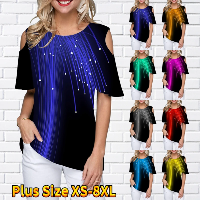 2023 Summer Fashion New Design Printing Pullover Women Elegant Tee Shirt Round Neck T-shirt Casual Off-the-shoulder Short Sleeve
2023 Summer Fashion New Design Printing Pullover Women Elegant Tee Shirt Round Neck T-shirt Casual Off-the-shoulder Short Sleeve