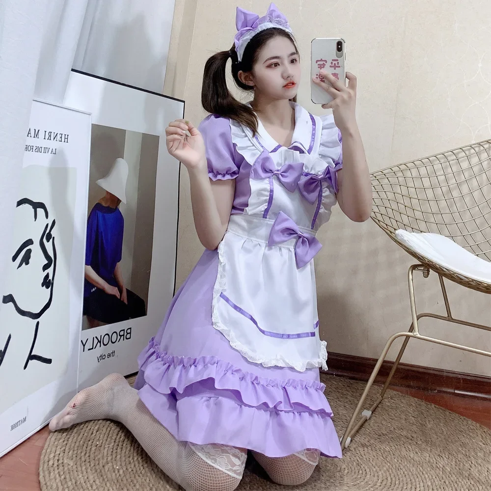 Sweet Lolita OP Maid Dress purple Soft Girl Women Uniform Princess Dresses Kawaii cosplay Costume
Sweet Lolita OP Maid Dress purple Soft Girl Women Uniform Princess Dresses Kawaii cosplay Costume