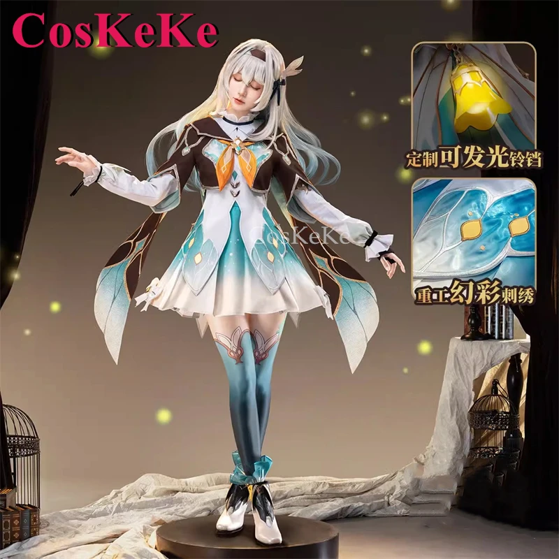 

CosKeKe Светлячок косплей игра Honkai: звезда рельсовый костюм великолепное милое платье искусственное платье Хэллоуин