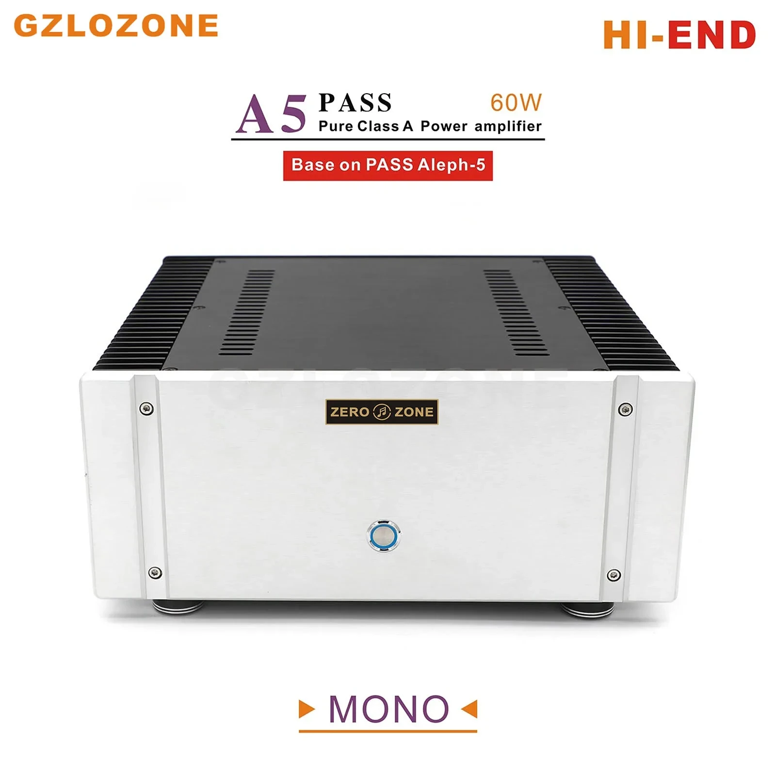 HI-END PASS A5 Mono Pure Class A Power amplifier 60W Amplifier Base On Pass Labs Aleph-5 Support XLR /RCA Input
HI-END PASS A5 Mono Pure Class A Power amplifier 60W Amplifier Base On Pass Labs Aleph-5 Support XLR /RCA Input