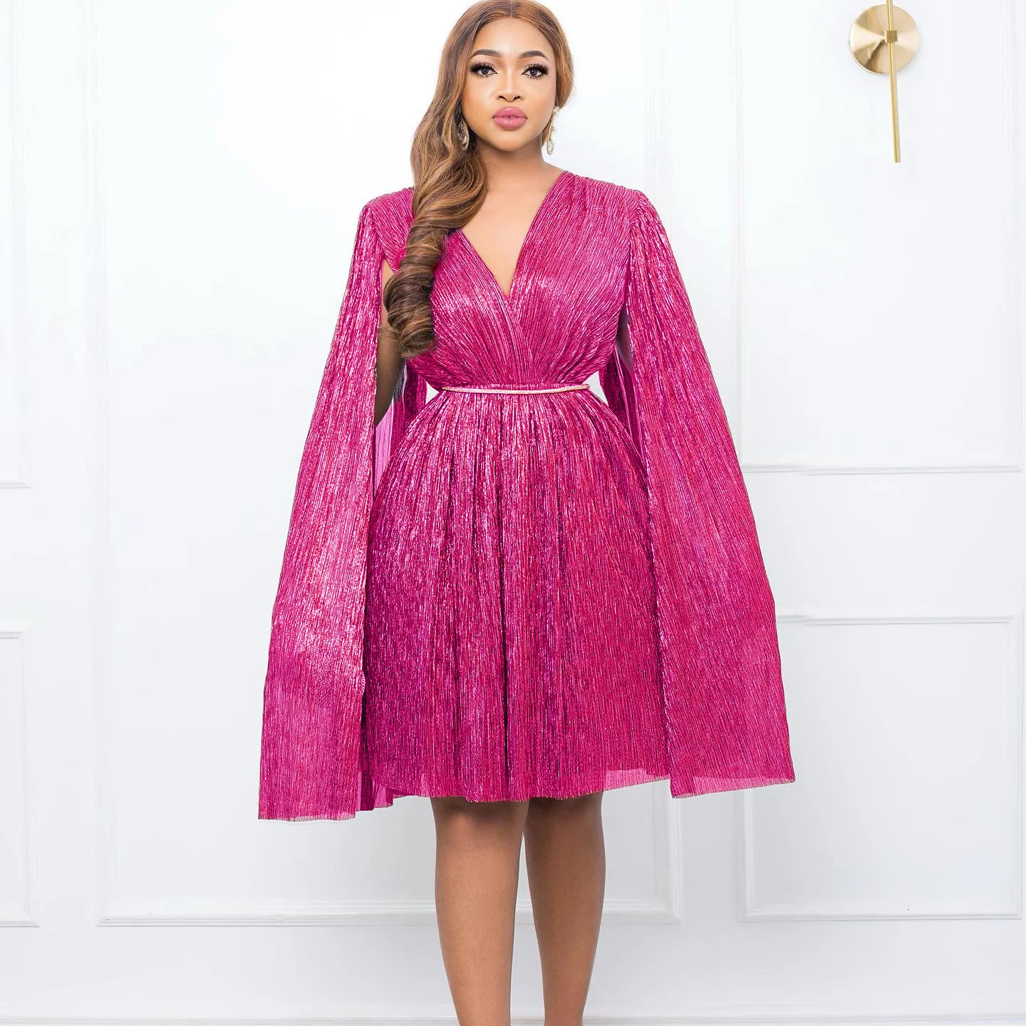 Zoctuo Evening Dresses For Women Elegant Classy Clock Long Sleeve Pleated Wrap V-Neck Dress Autumn New Vintage Party Vestidos
Zoctuo Evening Dresses For Women Elegant Classy Clock Long Sleeve Pleated Wrap V-Neck Dress Autumn New Vintage Party Vestidos