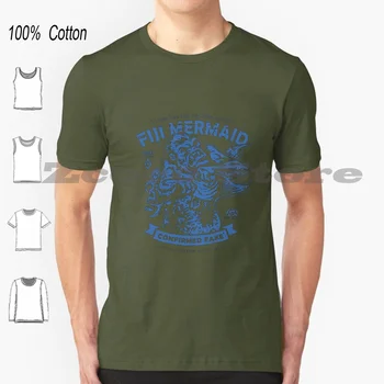 피지 인어 파일 #204 100% 코튼 남성과 여성 소프트 패션 티셔츠 인어 피지 인어 피지 Sideshow Cryptid 몬스터