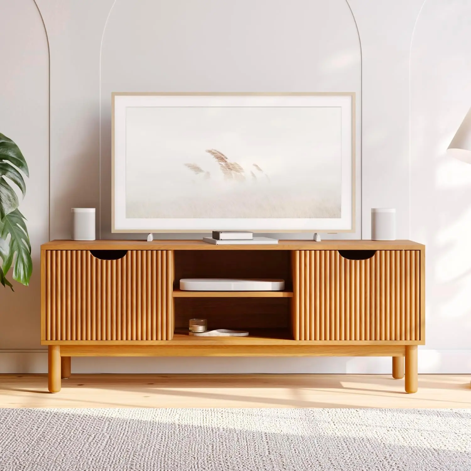 Low Profile Fluted TV Stand - Mid Century Media Console - Living Room Furniture -48” Entertainment Center with Shelves and Doors
Low Profile Fluted TV Stand - Mid Century Media Console - Living Room Furniture -48” Entertainment Center with Shelves and Doors
