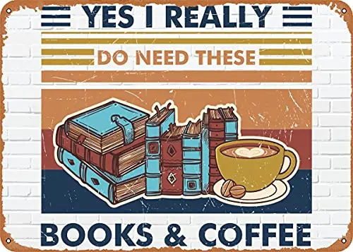 I Need These Books Coffee Vintage Look Metal Sign Patent Art Prints Retro Gift 8x12 Inch
I Need These Books Coffee Vintage Look Metal Sign Patent Art Prints Retro Gift 8x12 Inch