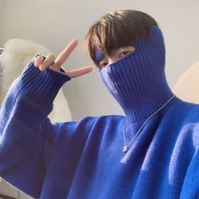 Men Sweater Solid Color High Neck Mask Pullover Winter Clothes Warm Tidal Current Streetwear College The New Listing Best
Men Sweater Solid Color High Neck Mask Pullover Winter Clothes Warm Tidal Current Streetwear College The New Listing Best