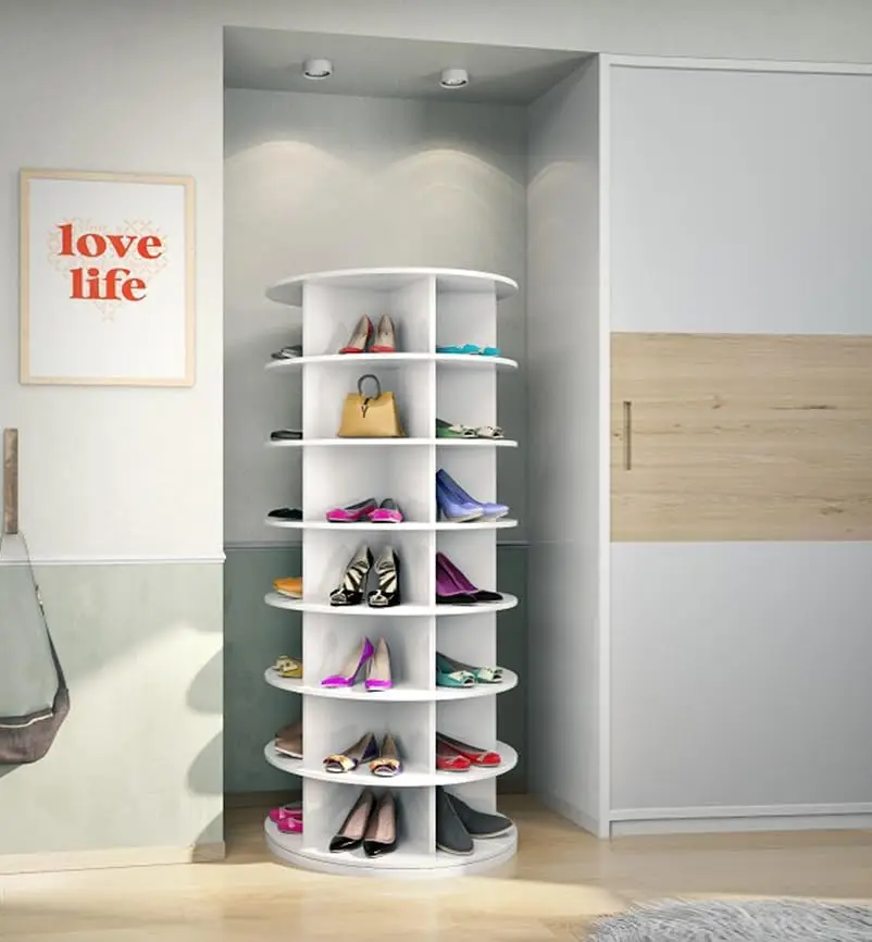 Original Rotating Shoe Rack Tower, original 7-tier hold over 35 pairs of shoes, Spinning Shoe Display Lazy Susan, Revolving 360
Original Rotating Shoe Rack Tower, original 7-tier hold over 35 pairs of shoes, Spinning Shoe Display Lazy Susan, Revolving 360