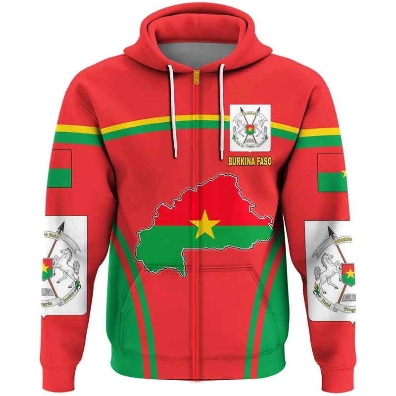 Burkina Faso Flag Map 3D Print Zip Up Hoodie For Men Clothes Casual Boy Tracksuit National Emblem Pullovers Africa Country Hoody 
Burkina Faso Flag Map 3D Print Zip Up Hoodie For Men Clothes Casual Boy Tracksuit National Emblem Pullovers Africa Country Hoody
