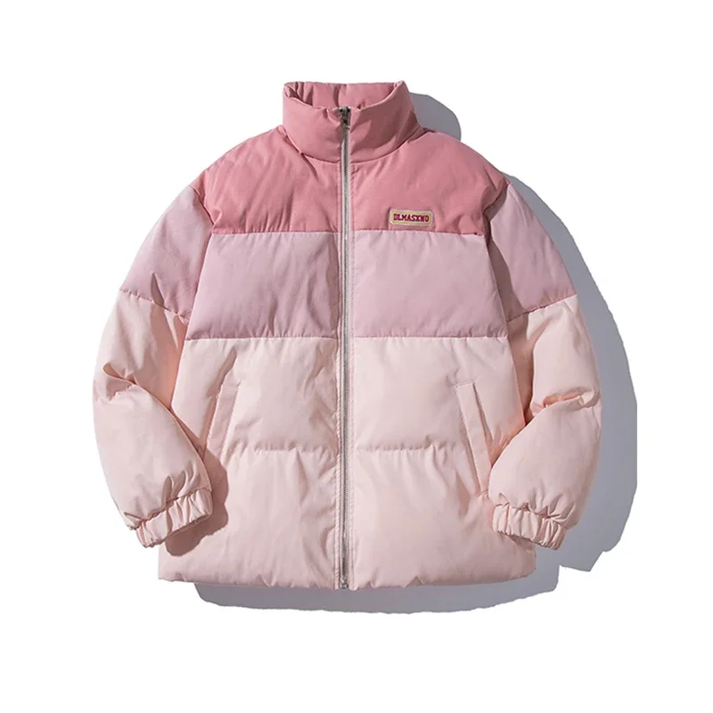 

Женские розовые пуховики с градиентом, милое мешковатое пальто, утепленная теплая Женская куртка-пуховик с хлопковой подкладкой, верхняя одежда, зима 2022