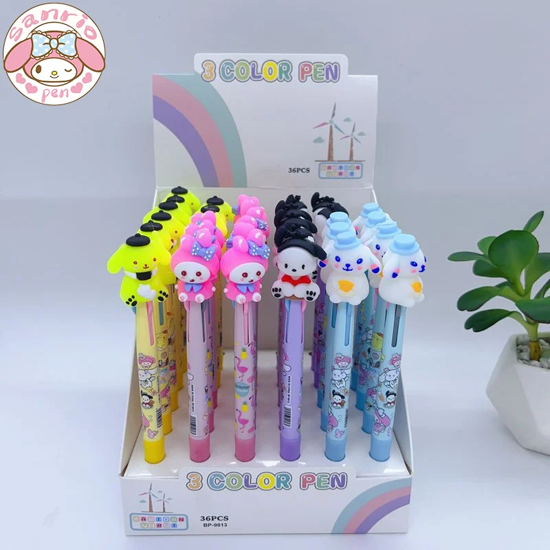 Шариковая ручка Sanrio 18/36 шт., милый мультяшный маркер 3 цветов, мелодия, Детская цветная живопись, студенческое письмо, Канцтовары, подарок
Шариковая ручка Sanrio 18/36 шт., милый мультяшный маркер 3 цветов, мелодия, Детская цветная живопись, студенческое письмо, Канцтовары, подарок