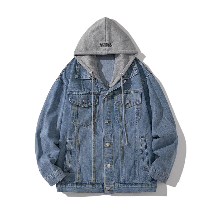 Jean Jacket Men's Wash Blue Hooded Jacket Men's Fashion Versatile Multi Pocket Street Single Spring And Autumn
Jean Jacket Men's Wash Blue Hooded Jacket Men's Fashion Versatile Multi Pocket Street Single Spring And Autumn