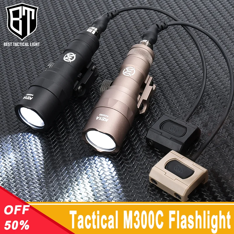 WADSN M300 M300C Tactical Flashlight 400lumens White LED Light Pressure Switch For 20mm Rail CSS Hunting Weapon Scout Accessory
WADSN M300 M300C Tactical Flashlight 400lumens White LED Light Pressure Switch For 20mm Rail CSS Hunting Weapon Scout Accessory