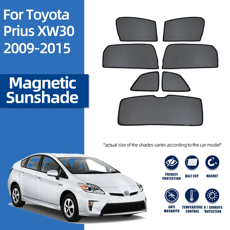 

Magnetic Car Sunshade Front Windshield Rear Side Window Sun Shades Curtain For Toyota Prius W2 W3 W5 Prius C V Alpha 2003-2022