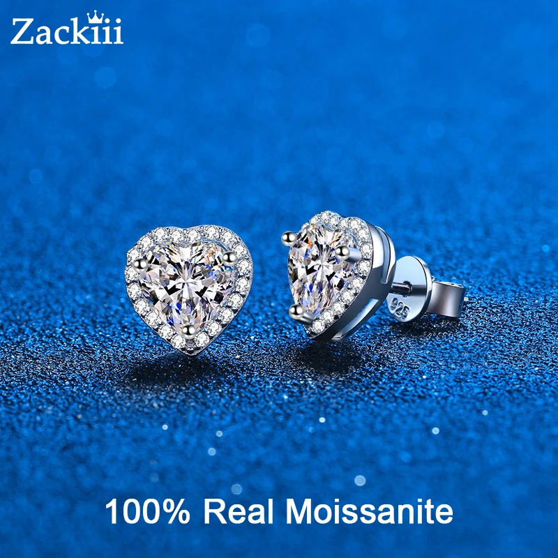 1-4CT Heart Moissanite Stud Earrings Lab Diamond Halo Heart Earring For Women Luxury Elegant Bridal Earrings Wedding Jewelry
1-4CT Heart Moissanite Stud Earrings Lab Diamond Halo Heart Earring For Women Luxury Elegant Bridal Earrings Wedding Jewelry