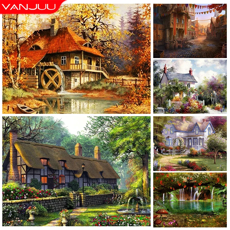 5D DIY Landscape Diamond Mosaic Painting Lakeside House Diamond Embroidery Cross Stitch Kit Rhinestone Picture Home Decor
5D DIY Landscape Diamond Mosaic Painting Lakeside House Diamond Embroidery Cross Stitch Kit Rhinestone Picture Home Decor