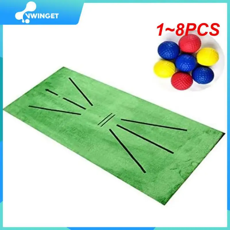 

1~8PCS Portable Golf Swing Mat Hitting Batting Direction Mark Trace Indoor Home Golf Practice Training Mat Golf Ball Marker