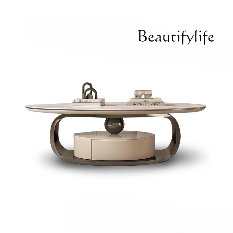 Designer's New Italian Oval Light Luxury Rock Plate High-Grade Stainless Steel Coffee Table Modern Minimalist
Designer's New Italian Oval Light Luxury Rock Plate High-Grade Stainless Steel Coffee Table Modern Minimalist