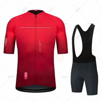 남자 사이클링 저지 2021 뉴 여름 스페인 사이클링 의류 빠른 건조 세트 레이싱 스포츠 MTB 자전거 유니폼 자전거 유니폼