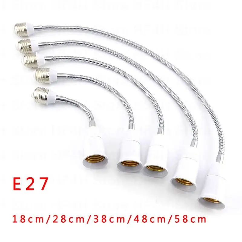 18 28 38 48 58cm E27 Flexible LED light Bulb Base Converters E27 to E27 Socket plug Extension cord wall Lamp Holder Adapter B4
18 28 38 48 58cm E27 Flexible LED light Bulb Base Converters E27 to E27 Socket plug Extension cord wall Lamp Holder Adapter B4