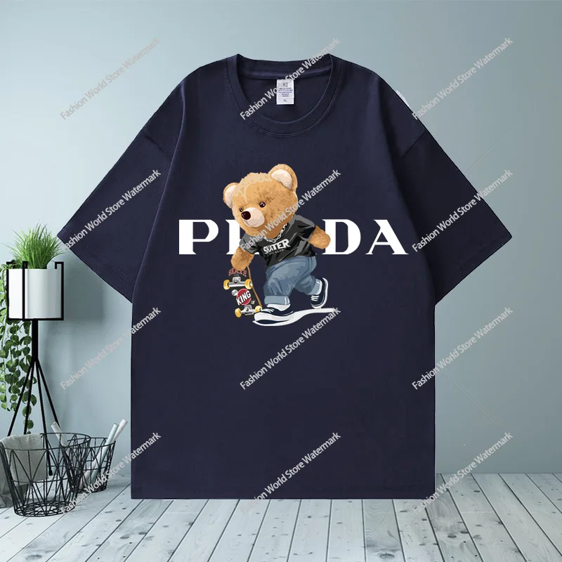 Women's Golf Street T-shirt Cotton High Quality Printed Summer T-shirt Luxury PRA Bear Brand Women's Trendy Top
Women's Golf Street T-shirt Cotton High Quality Printed Summer T-shirt Luxury PRA Bear Brand Women's Trendy Top