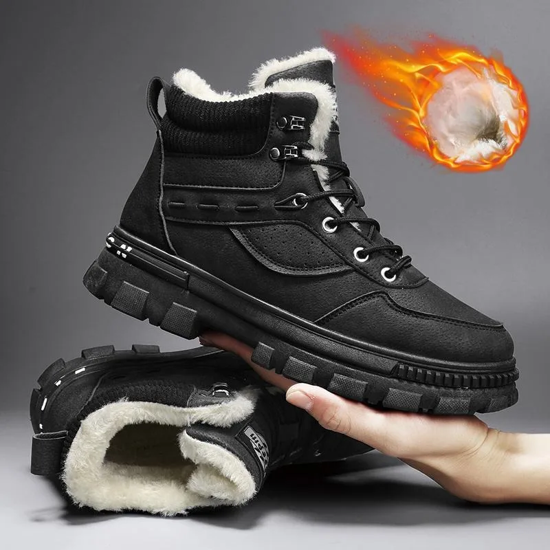 Winter New Men's Boots Luxury Suede Warm Snow Boots Platform Leather Classics Outdoors Tactical Hiking Climbing Casual Sneakers
Winter New Men's Boots Luxury Suede Warm Snow Boots Platform Leather Classics Outdoors Tactical Hiking Climbing Casual Sneakers