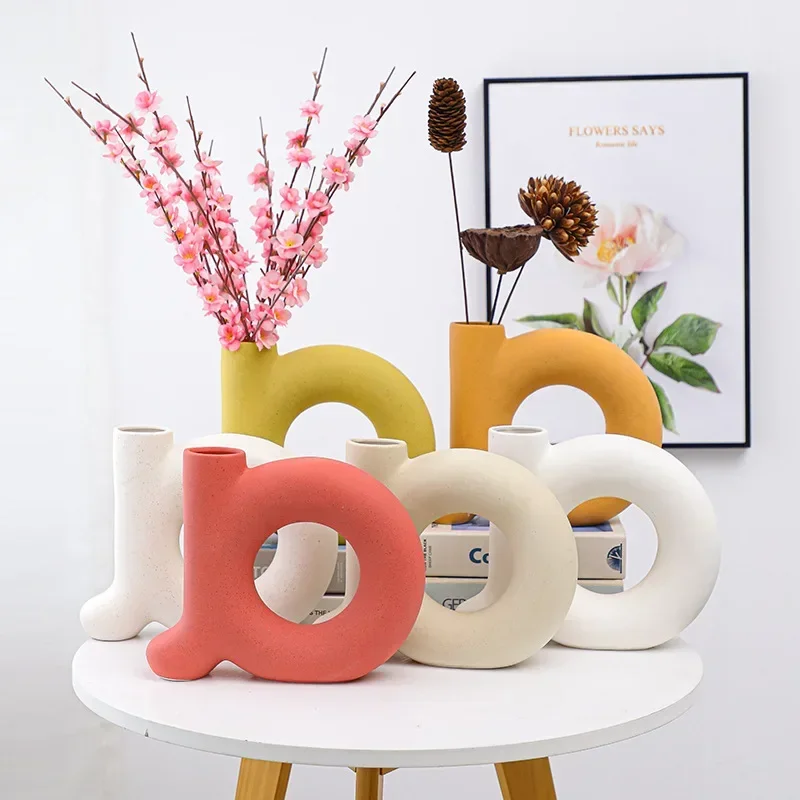 

Декоративная китайская керамическая ваза для украшения стола и цветов, креативные декоративные вазы для стола, аксессуары для украшения интерьера дома