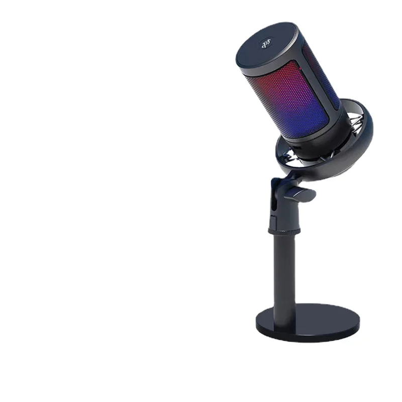 

USB Esports Game Microphone RGB Colorful Light Computer Karaoke Recording Capacitor Mobile Live Broadcast Microphone