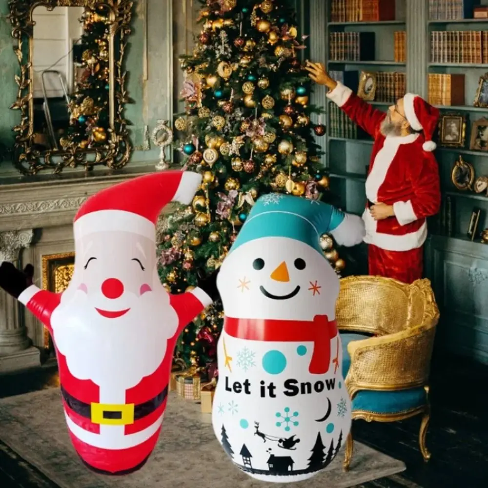 

PVC Doll Christmas Inflatable Tumbler 140cm Xmas Decoration Sandbag Toy Courtyard Decoration Merry Christmas Inflatable Snowman