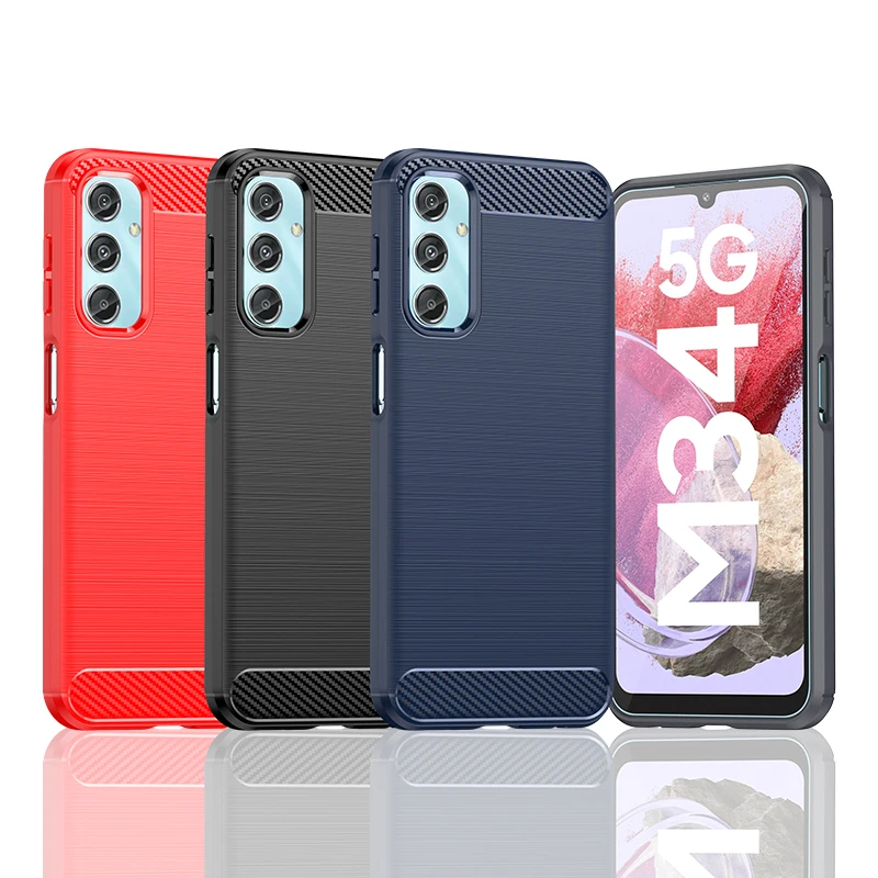 For Samsung Galaxy M34 Case Silicone TPU Carbon Fiber Phone Case Samsung M34 F34 Case Protector Armor Rubber Galaxy M34 Cover
For Samsung Galaxy M34 Case Silicone TPU Carbon Fiber Phone Case Samsung M34 F34 Case Protector Armor Rubber Galaxy M34 Cover