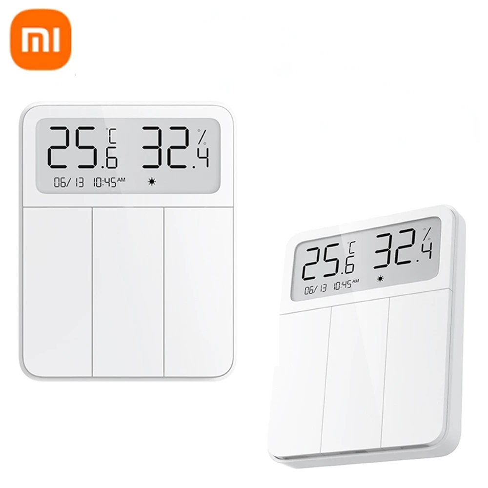 Xiaomi Mijia Smart Wall Switch Light Remote Control Wireless 3 Key Switchs With Temperature and Humidity LCD Digital Screen
Xiaomi Mijia Smart Wall Switch Light Remote Control Wireless 3 Key Switchs With Temperature and Humidity LCD Digital Screen