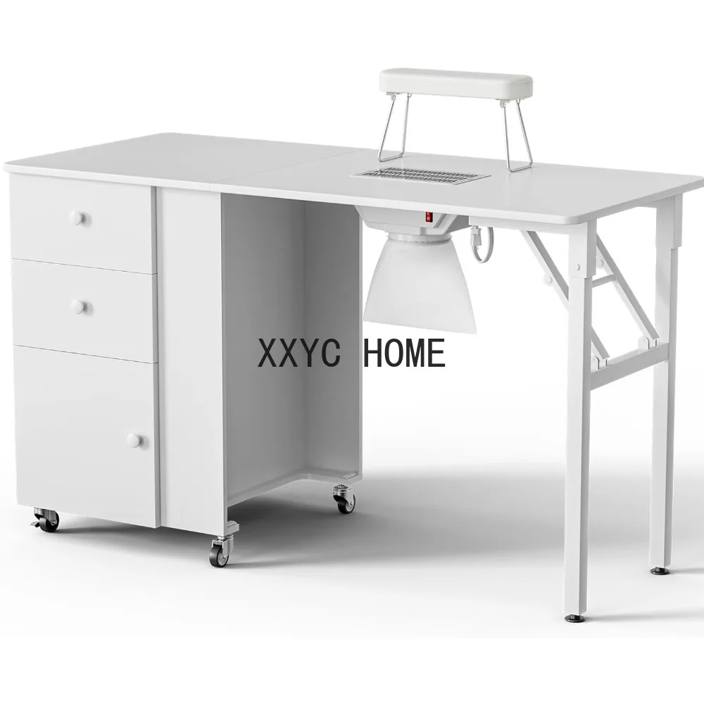 Paddie Foldable Manicure Table Nail Desk, Foldable Rolling Nail Table Station with Built-in Dust Collector, Adjustable Length
Paddie Foldable Manicure Table Nail Desk, Foldable Rolling Nail Table Station with Built-in Dust Collector, Adjustable Length