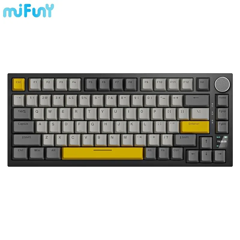 MiFuny Ajazz AK820 Pro 75% Mechanical Keyboard Bluetooth 5.1 Wireless & Type-C Wired Gasket-mounted with TFT Screen for ios/Win
MiFuny Ajazz AK820 Pro 75% Mechanical Keyboard Bluetooth 5.1 Wireless & Type-C Wired Gasket-mounted with TFT Screen for ios/Win