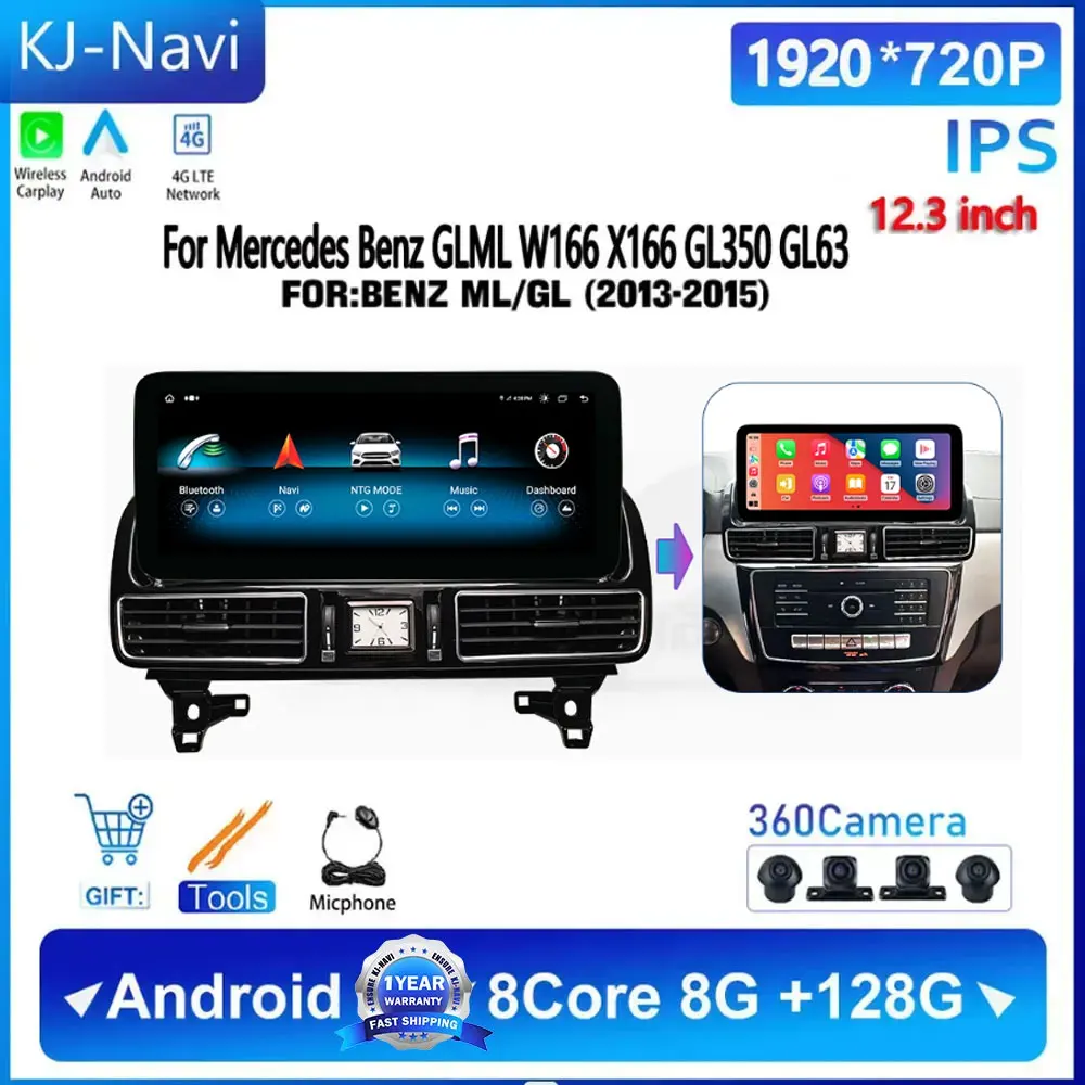 Android 14 For Mercedes Benz GL/ML W166 X166 GL350 GL63 2012-2015 Car Raido Multimedia Video Player 12.3” Auto GPS 360 Cam
Android 14 For Mercedes Benz GL/ML W166 X166 GL350 GL63 2012-2015 Car Raido Multimedia Video Player 12.3” Auto GPS 360 Cam