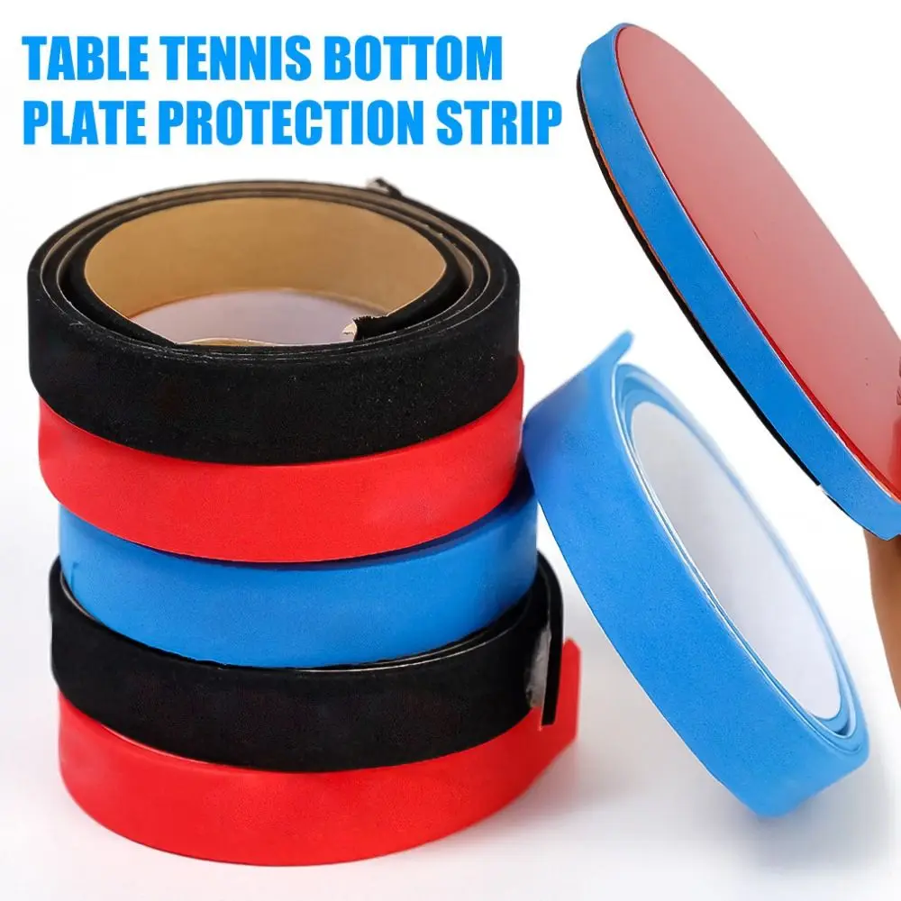 

Профессиональная Резиновая лента для ракетки для настольного тенниса, черная, красная, синяя губчатая боковая защита, эластичная утолщенная ракетка для пинг-понга, 1 пара