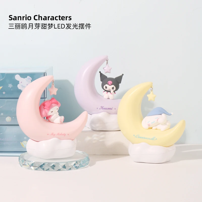 Sanrio Cinnamoroll Kuromi Moon Buds Sweet Dreams LED Light-emitting Ornaments Moe Night Light Anime Figure Model Toys
Sanrio Cinnamoroll Kuromi Moon Buds Sweet Dreams LED Light-emitting Ornaments Moe Night Light Anime Figure Model Toys