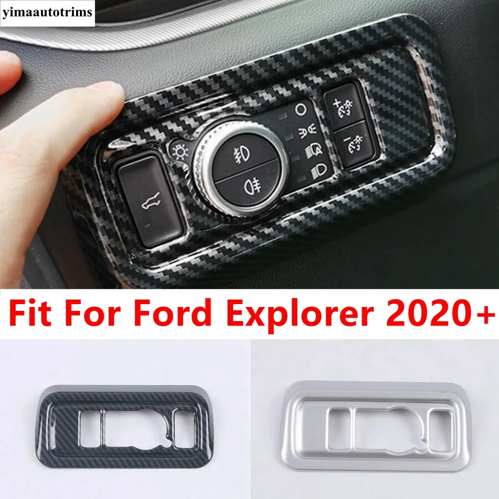 Head Lights Lamps Switch Button Frame Cover Trim ABS Matte / Carbon Fiber Look Accessories Interior For Ford Explorer 2020 -2023
Head Lights Lamps Switch Button Frame Cover Trim ABS Matte / Carbon Fiber Look Accessories Interior For Ford Explorer 2020 -2023
