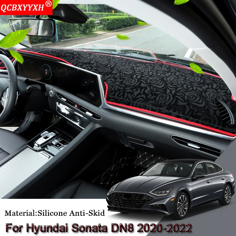 Car Styling Auto Dashboard Protective Mat Shade Cushion Pad Rose Carpet Mat Cover Accessories For Hyundai Sonata DN8 2020-2022 
Car Styling Auto Dashboard Protective Mat Shade Cushion Pad Rose Carpet Mat Cover Accessories For Hyundai Sonata DN8 2020-2022