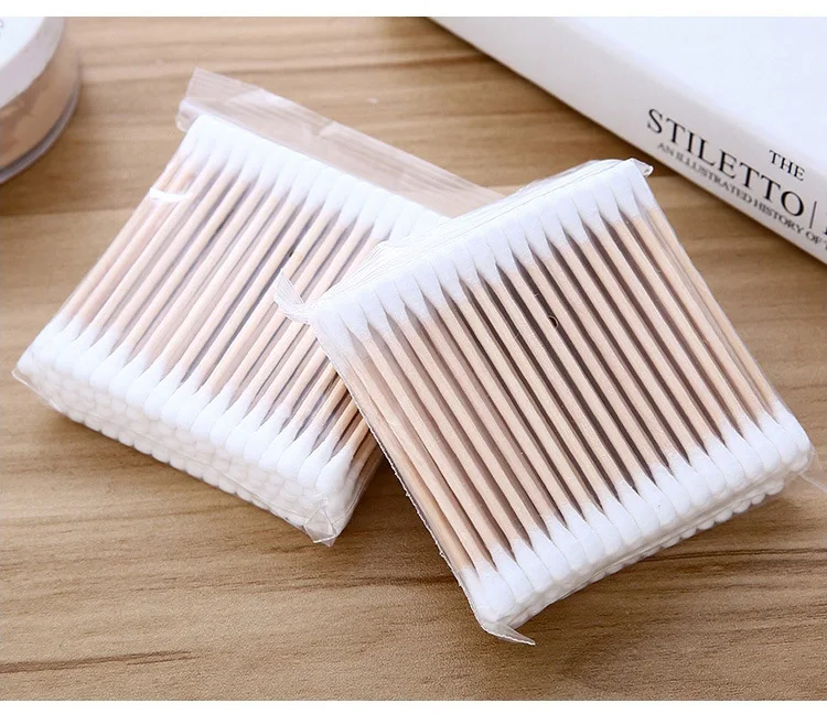 

100pcs Per Pack 5 Packs Double-ended Cotton Swabs Cotton Swabs Ear Cleanings Sticks Healthy Cleaning Tools Cleaning Supplies