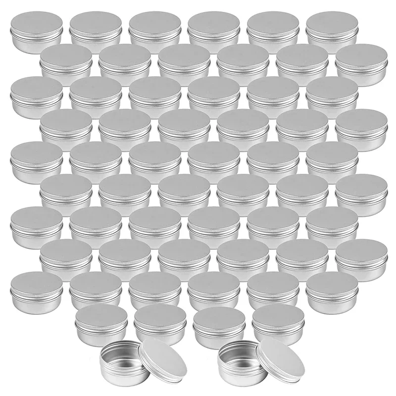 50Pcs Round Aluminum Lip Balm Tins Cans With Screw Top Lids Silver Metal Empty Cosmetic Sample Container Travel Storage Jars Pot
50Pcs Round Aluminum Lip Balm Tins Cans With Screw Top Lids Silver Metal Empty Cosmetic Sample Container Travel Storage Jars Pot