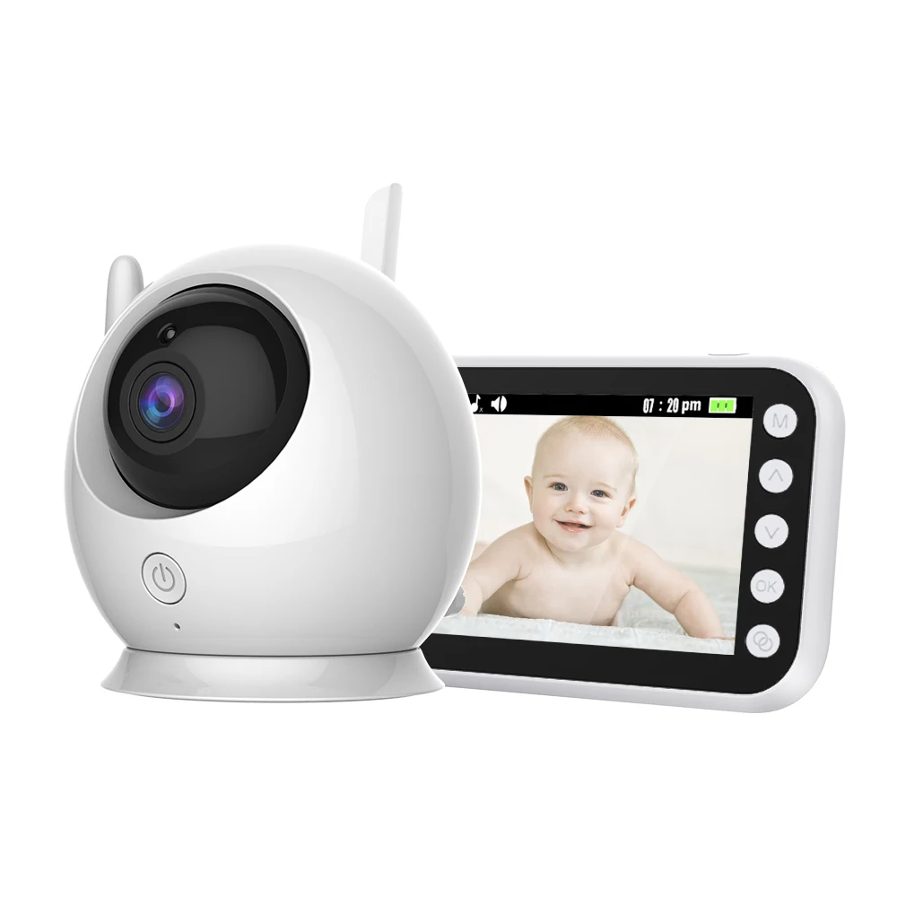 

4.3Inch Screen Temperature Monitoring Intercom Baby Monitor Wireless PTZ Night Vision Feeding Remind BabySitter Baby Camera